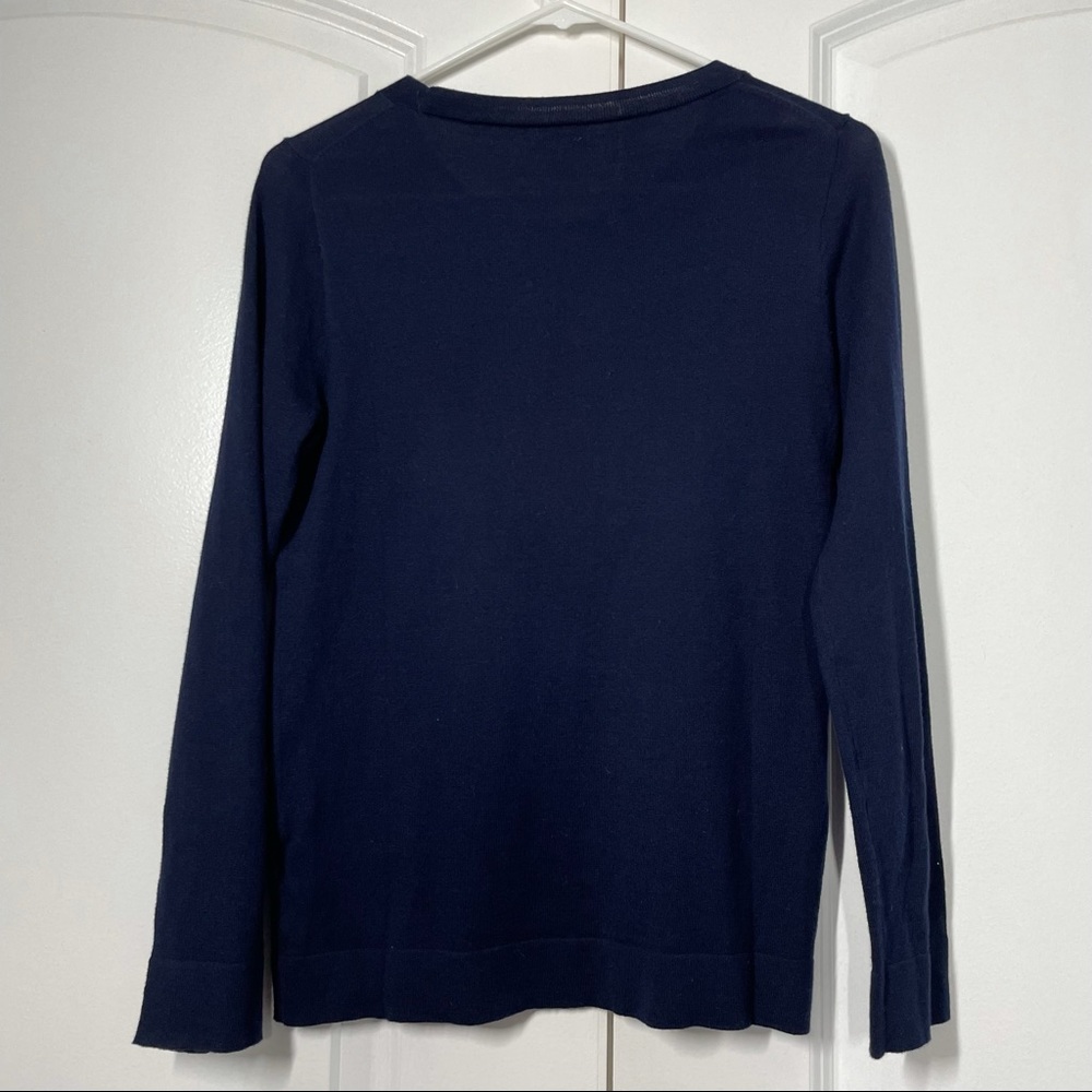J Crew 100% Cotton Crawfish Embroidery long sleeves Sweater size XS - Picture 4 of 7